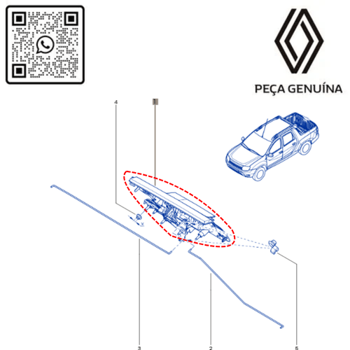 RN 29794R 934629794R Macaneta Tampa Traseira Renault Oroch 15 16 17 2018 Original 4